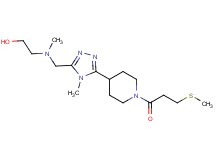 2-{methyl[(4-methyl-5-{1-[3-(methylthio)propanoyl]piperidin-4-yl}-4H-1,2,4-triazol-3-yl)methyl]amino}ethanol