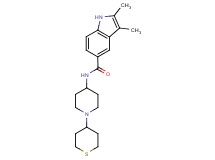 2,3-dimethyl-N-[1-(tetrahydro-2H-thiopyran-4-yl)piperidin-4-yl]-1H-indole-5-carboxamide
