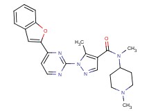 1-[4-(1-benzofuran-2-yl)-2-pyrimidinyl]-N,5-dimethyl-N-(1-methyl-4-piperidinyl)-1H-pyrazole-4-carboxamide