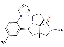(3aS*,5S*,9aS*)-2-methyl-5-[5-methyl-2-(1H-pyrazol-1-yl)phenyl]hexahydro-7H-pyrrolo[3,4-g]pyrrolizin-1(2H)-one