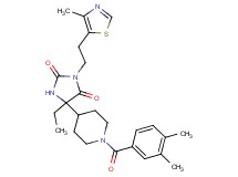 5-[1-(3,4-dimethylbenzoyl)-4-piperidinyl]-5-ethyl-3-[2-(4-methyl-1,3-thiazol-5-yl)ethyl]-2,4-imidazolidinedione