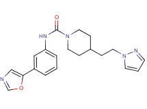 N-[3-(1,3-oxazol-5-yl)phenyl]-4-[2-(1H-pyrazol-1-yl)ethyl]piperidine-1-carboxamide