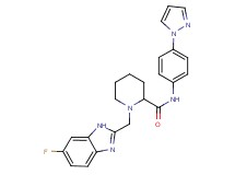 1-[(6-fluoro-1H-benzimidazol-2-yl)methyl]-N-[4-(1H-pyrazol-1-yl)phenyl]-2-piperidinecarboxamide