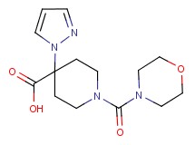1-(morpholin-4-ylcarbonyl)-4-(1H-pyrazol-1-yl)piperidine-4-carboxylic acid