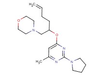 4-{2-[(6-methyl-2-pyrrolidin-1-ylpyrimidin-4-yl)oxy]hex-5-en-1-yl}morpholine