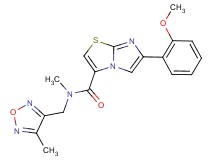 6-(2-methoxyphenyl)-N-methyl-N-[(4-methyl-1,2,5-oxadiazol-3-yl)methyl]imidazo[2,1-b][1,3]thiazole-3-carboxamide
