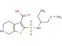 2-({[1-(methoxymethyl)propyl]amino}sulfonyl)-4,5,6,7-tetrahydrothieno[2,3-c]pyridine-3-carboxylic acid