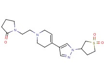 1-{2-[4-[1-(1,1-dioxidotetrahydro-3-thienyl)-1H-pyrazol-4-yl]-3,6-dihydropyridin-1(2H)-yl]ethyl}pyrrolidin-2-one