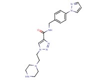 1-(2-piperazin-1-ylethyl)-N-[4-(1H-pyrazol-1-yl)benzyl]-1H-1,2,3-triazole-4-carboxamide