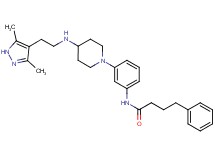 N-[3-(4-{[2-(3,5-dimethyl-1H-pyrazol-4-yl)ethyl]amino}-1-piperidinyl)phenyl]-4-phenylbutanamide