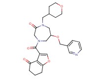 4-[(4-oxo-4,5,6,7-tetrahydro-1-benzofuran-3-yl)carbonyl]-6-(3-pyridinylmethoxy)-1-(tetrahydro-2H-pyran-4-ylmethyl)-1,4-diazepan-2-one