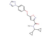 N-(dicyclopropylmethyl)-N-methyl-5-{[4-(1H-1,2,4-triazol-1-yl)phenoxy]methyl}-3-isoxazolecarboxamide