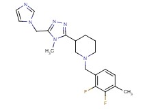 1-(2,3-difluoro-4-methylbenzyl)-3-[5-(1H-imidazol-1-ylmethyl)-4-methyl-4H-1,2,4-triazol-3-yl]piperidine