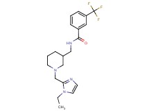 N-({1-[(1-ethyl-1H-imidazol-2-yl)methyl]-3-piperidinyl}methyl)-3-(trifluoromethyl)benzamide