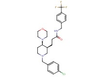 3-[(3S*,4R*)-1-(4-chlorobenzyl)-4-(4-morpholinyl)-3-piperidinyl]-N-[4-(trifluoromethyl)benzyl]propanamide