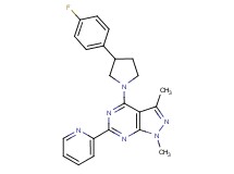 4-[3-(4-fluorophenyl)pyrrolidin-1-yl]-1,3-dimethyl-6-pyridin-2-yl-1H-pyrazolo[3,4-d]pyrimidine