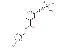 N-[(2-amino-1,3-thiazol-4-yl)methyl]-3-(3-hydroxy-3-methylbut-1-yn-1-yl)benzamide