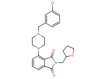 4-[4-(3-chlorobenzyl)-1-piperazinyl]-2-(tetrahydro-2-furanylmethyl)-1H-isoindole-1,3(2H)-dione