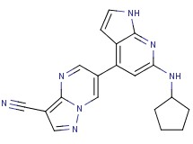 6-[6-(cyclopentylamino)-1H-pyrrolo[2,3-b]pyridin-4-yl]pyrazolo[1,5-a]pyrimidine-3-carbonitrile