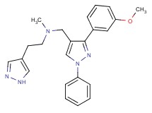 N-{[3-(3-methoxyphenyl)-1-phenyl-1H-pyrazol-4-yl]methyl}-N-methyl-2-(1H-pyrazol-4-yl)ethanamine