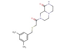 8-{[(3,5-dimethylbenzyl)thio]acetyl}hexahydro-2H-pyrazino[1,2-a]pyrazin-1(6H)-one
