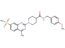 N-(4-methoxybenzyl)-1-[4-methyl-7-(methylsulfonyl)-2-quinazolinyl]-4-piperidinecarboxamide