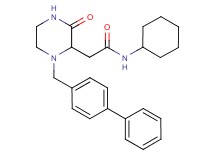 2-[1-(4-biphenylylmethyl)-3-oxo-2-piperazinyl]-N-cyclohexylacetamide