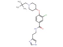 3-chloro-4-{[1-(2,2-dimethylpropyl)-4-piperidinyl]oxy}-N-[2-(1H-imidazol-4-yl)ethyl]benzamide