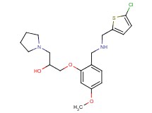1-[2-({[(5-chloro-2-thienyl)methyl]amino}methyl)-5-methoxyphenoxy]-3-(1-pyrrolidinyl)-2-propanol