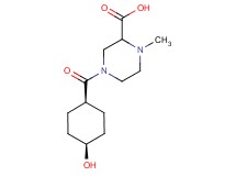 4-[(cis-4-hydroxycyclohexyl)carbonyl]-1-methylpiperazine-2-carboxylic acid