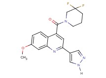 4-[(3,3-difluoropiperidin-1-yl)carbonyl]-7-methoxy-2-(1H-pyrazol-4-yl)quinoline