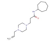 3-(4-allylpiperazin-1-yl)-N-cycloheptylpropanamide