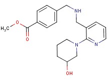 methyl 4-[({[2-(3-hydroxy-1-piperidinyl)-3-pyridinyl]methyl}amino)methyl]benzoate