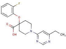 1-(6-ethylpyrimidin-4-yl)-4-(2-fluorophenoxy)piperidine-4-carboxylic acid
