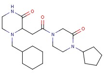 4-{[1-(cyclohexylmethyl)-3-oxo-2-piperazinyl]acetyl}-1-cyclopentyl-2-piperazinone