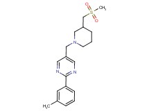2-(3-methylphenyl)-5-({3-[(methylsulfonyl)methyl]piperidin-1-yl}methyl)pyrimidine