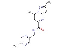 2,7-dimethyl-N-[(5-methylpyrazin-2-yl)methyl]pyrazolo[1,5-a]pyrimidine-5-carboxamide
