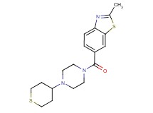 2-methyl-6-{[4-(tetrahydro-2H-thiopyran-4-yl)piperazin-1-yl]carbonyl}-1,3-benzothiazole
