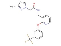 2-(3-methyl-1H-pyrazol-1-yl)-N-({2-[3-(trifluoromethyl)phenoxy]-3-pyridinyl}methyl)acetamide