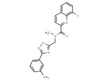 8-fluoro-N-methyl-N-{[3-(3-methylphenyl)-1,2,4-oxadiazol-5-yl]methyl}-2-quinolinecarboxamide