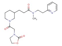 N-methyl-3-{1-[(2-oxo-1,3-oxazolidin-3-yl)acetyl]-3-piperidinyl}-N-[2-(2-pyridinyl)ethyl]propanamide