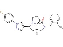 (3aS*,5S*,9aS*)-5-[1-(4-fluorophenyl)-1H-pyrazol-4-yl]-2-(2-methylbenzyl)hexahydro-7H-pyrrolo[3,4-g]pyrrolizin-1(2H)-one