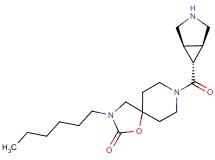 8-[rel-(1R,5S,6r)-3-azabicyclo[3.1.0]hex-6-ylcarbonyl]-3-hexyl-1-oxa-3,8-diazaspiro[4.5]decan-2-one hydrochloride