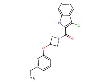 3-chloro-2-{[3-(3-ethylphenoxy)azetidin-1-yl]carbonyl}-1H-indole