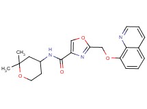 N-(2,2-dimethyltetrahydro-2H-pyran-4-yl)-2-[(8-quinolinyloxy)methyl]-1,3-oxazole-4-carboxamide