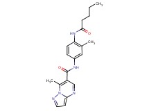 7-methyl-N-[3-methyl-4-(pentanoylamino)phenyl]pyrazolo[1,5-a]pyrimidine-6-carboxamide