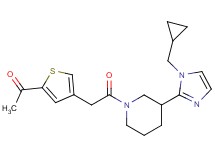 1-[4-(2-{3-[1-(cyclopropylmethyl)-1H-imidazol-2-yl]-1-piperidinyl}-2-oxoethyl)-2-thienyl]ethanone