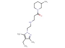 N-[2-(4-ethyl-3,5-dimethyl-1H-pyrazol-1-yl)ethyl]-3-(3-methylpiperidin-1-yl)-3-oxopropan-1-amine