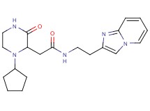 2-(1-cyclopentyl-3-oxo-2-piperazinyl)-N-(2-imidazo[1,2-a]pyridin-2-ylethyl)acetamide