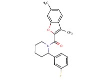 1-[(3,6-dimethyl-1-benzofuran-2-yl)carbonyl]-2-(3-fluorophenyl)piperidine